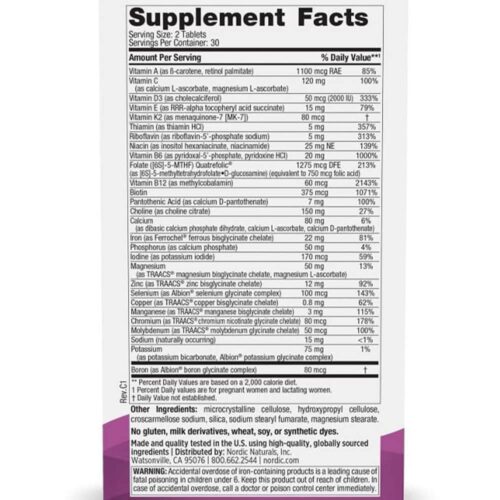 vien uong vitamin cho ba bau nordic naturals prenatal multivitamin 60 tablets 130426 kb