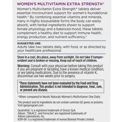 vien uong vitamin cho phu nu nordic naturals womens multivitamin extra strength 60 tablets 140426 ke