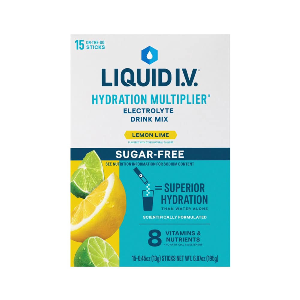 Bột điện giải Liquid I.V. Hydration Multiplier 15 gói (Lemon Lime Sugar-Free)