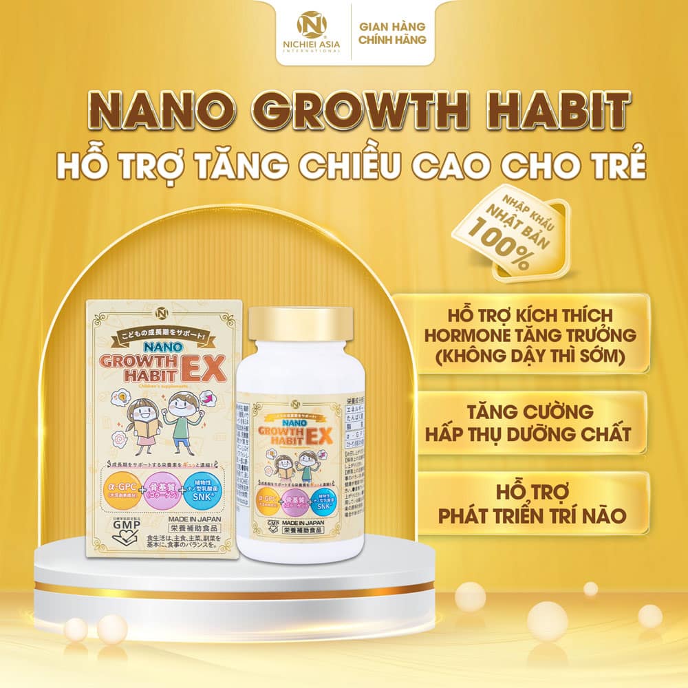 Hỗ trợ tăng chiều cao cho trẻ Nano Growth Habit EX 120 viên - Ảnh 2