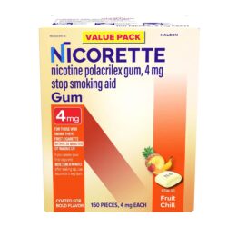 Kẹo cai thuốc Nicorette Gum Fruit Chill 4mg 160 viên