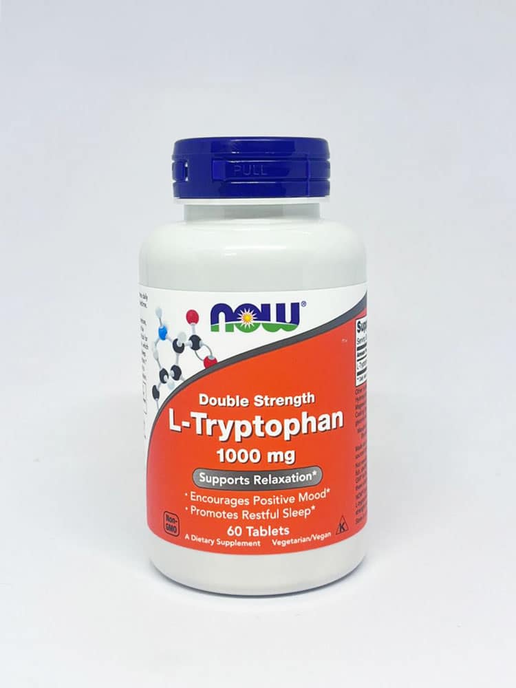 Viên uống bổ sung L-Tryptophan Now L-Tryptophan 1000mg Double Strength 60 Tablets - Ảnh 2