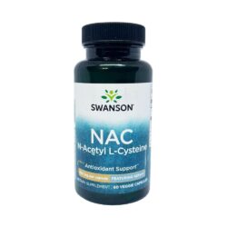 Viên uống bổ sung N-Acetyl Cysteine Swanson NAC 600mg 60 Capsules