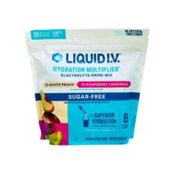 Bột điện giải Liquid I.V. Hydration Multiplier 30 gói (White Peach & Raspberry Lemonade Sugar-Free)