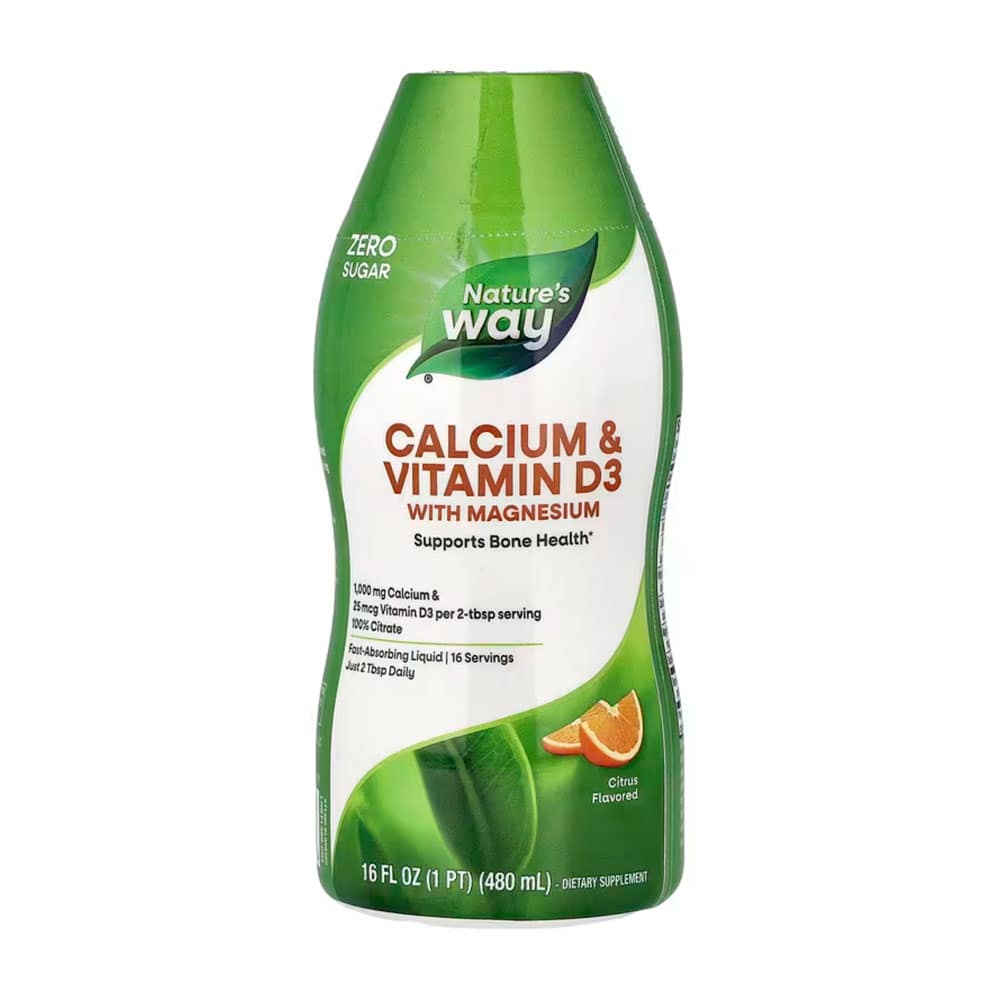 Canxi nước Nature’s Way Calcium & Vitamin D3 with Magnesium Vị Citrus 480ml