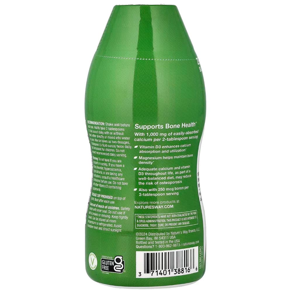 Canxi nước Nature’s Way Calcium & Vitamin D3 with Magnesium Vị Citrus 480ml - Ảnh 3
