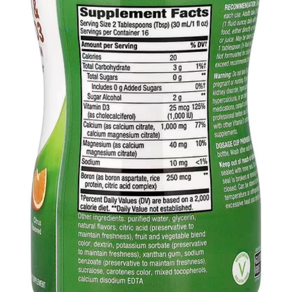 Canxi nước Nature’s Way Calcium & Vitamin D3 with Magnesium Vị Citrus 480ml - Ảnh 6