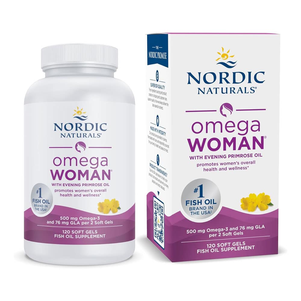 Dầu cá Omega-3 cho phụ nữ Nordic Naturals Omega Woman 500mg 120 Softgels