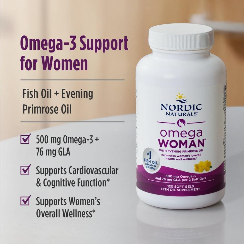 Dầu cá Omega-3 cho phụ nữ Nordic Naturals Omega Woman 500mg 120 Softgels - Ảnh 5