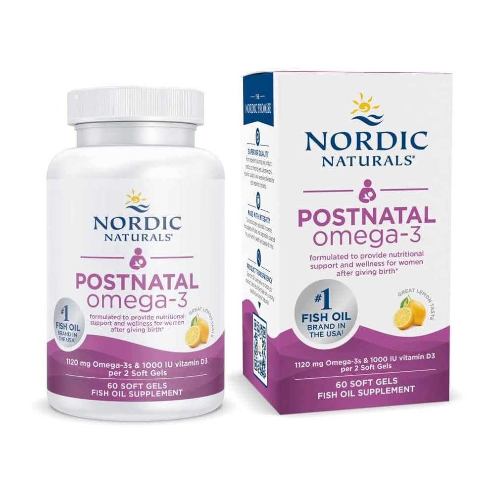 Dầu cá Omega-3 cho phụ nữ sau sinh Nordic Naturals Postnatal Omega-3 1120mg 60 Softgels