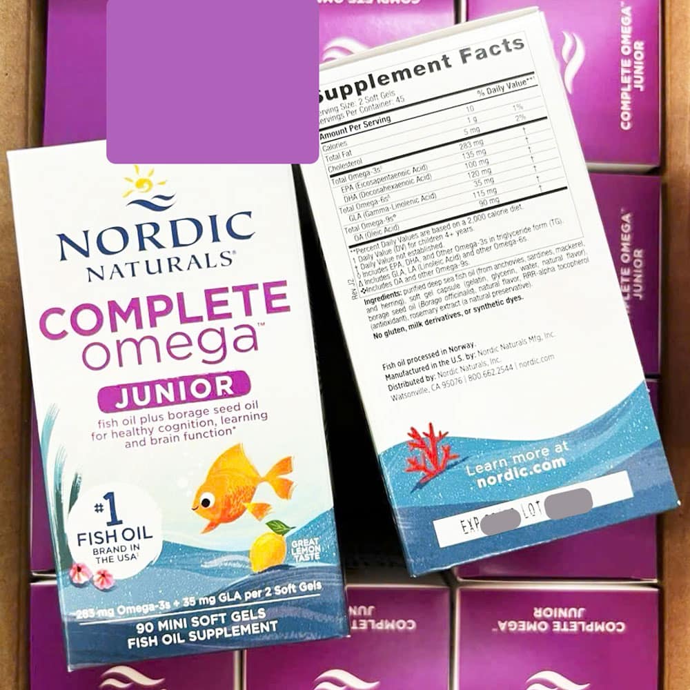Dầu cá Omega-3 cho trẻ em Nordic Naturals Complete Omega Junior 90 Mini Softgels - Ảnh 2