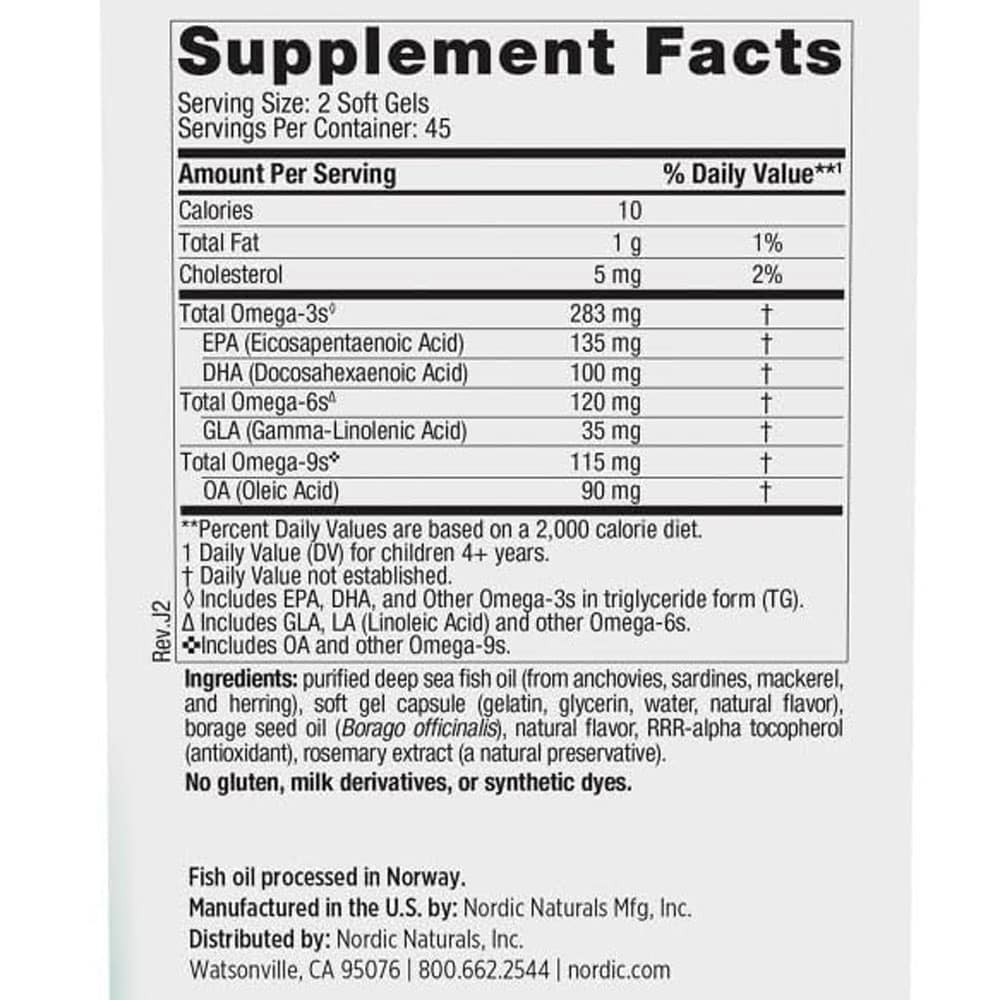 Dầu cá Omega-3 cho trẻ em Nordic Naturals Complete Omega Junior 90 Mini Softgels - Ảnh 3