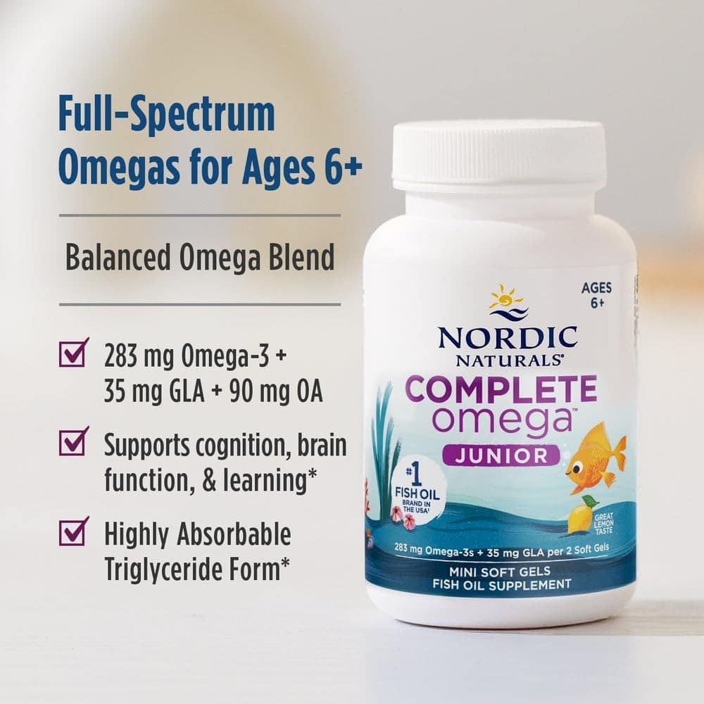 Dầu cá Omega-3 cho trẻ em Nordic Naturals Complete Omega Junior 90 Mini Softgels - Ảnh 5