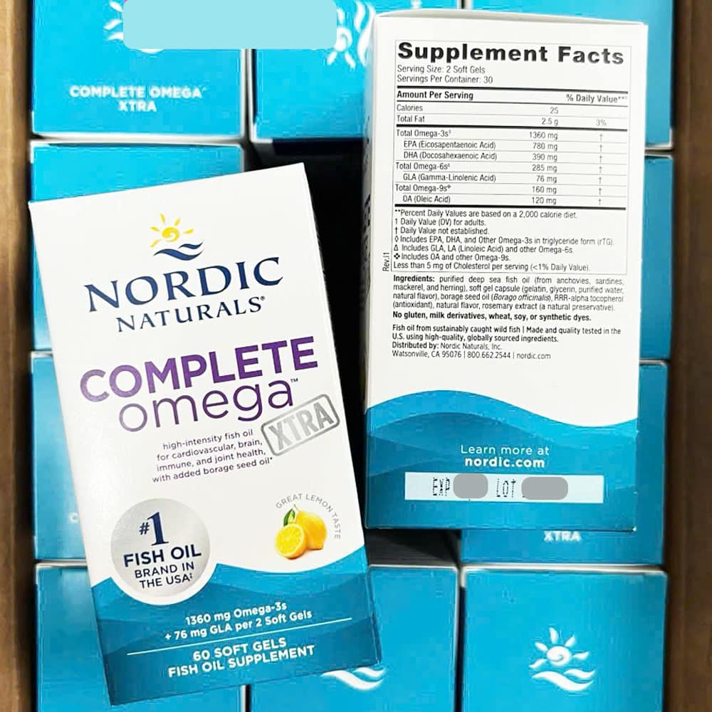 Dầu cá Omega-3 Nordic Naturals Complete Omega Xtra 1360mg 60 Softgels - Ảnh 2