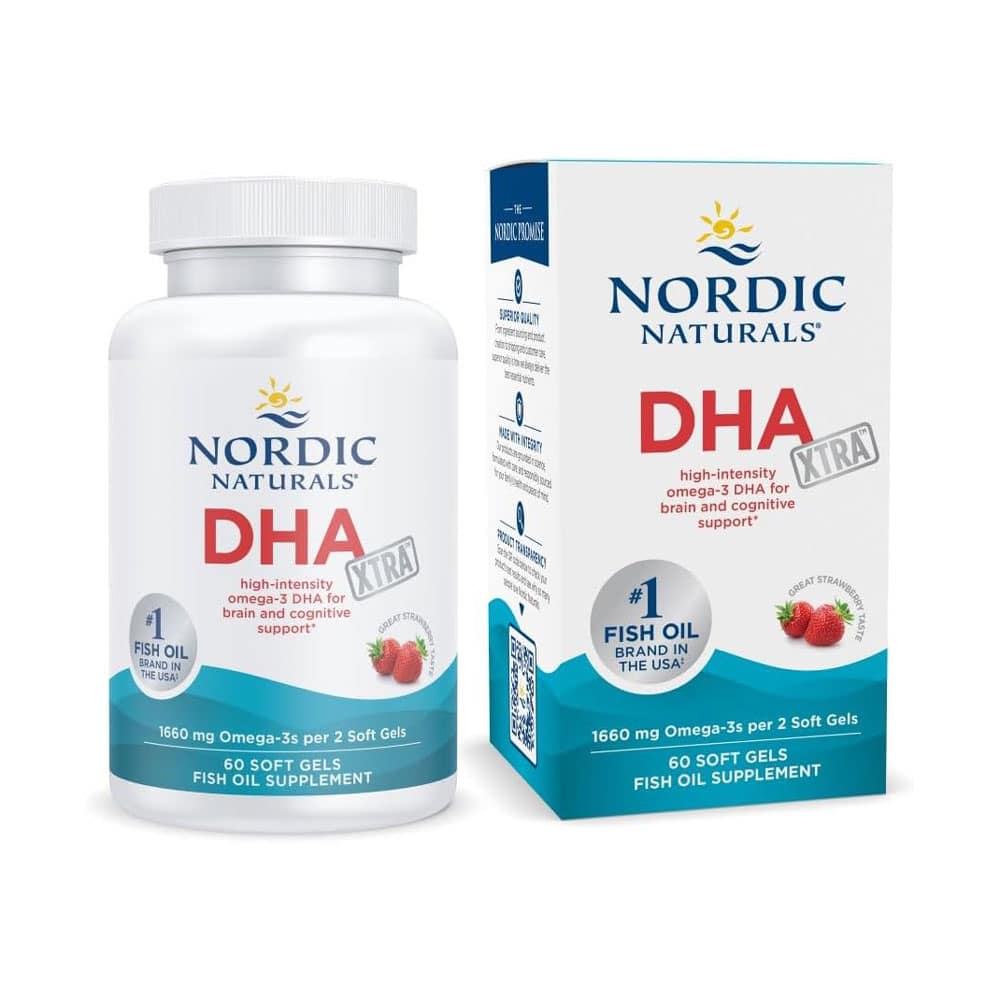 Dầu cá Omega-3 Nordic Naturals DHA Xtra 1660mg 60 Softgels (Strawberry)