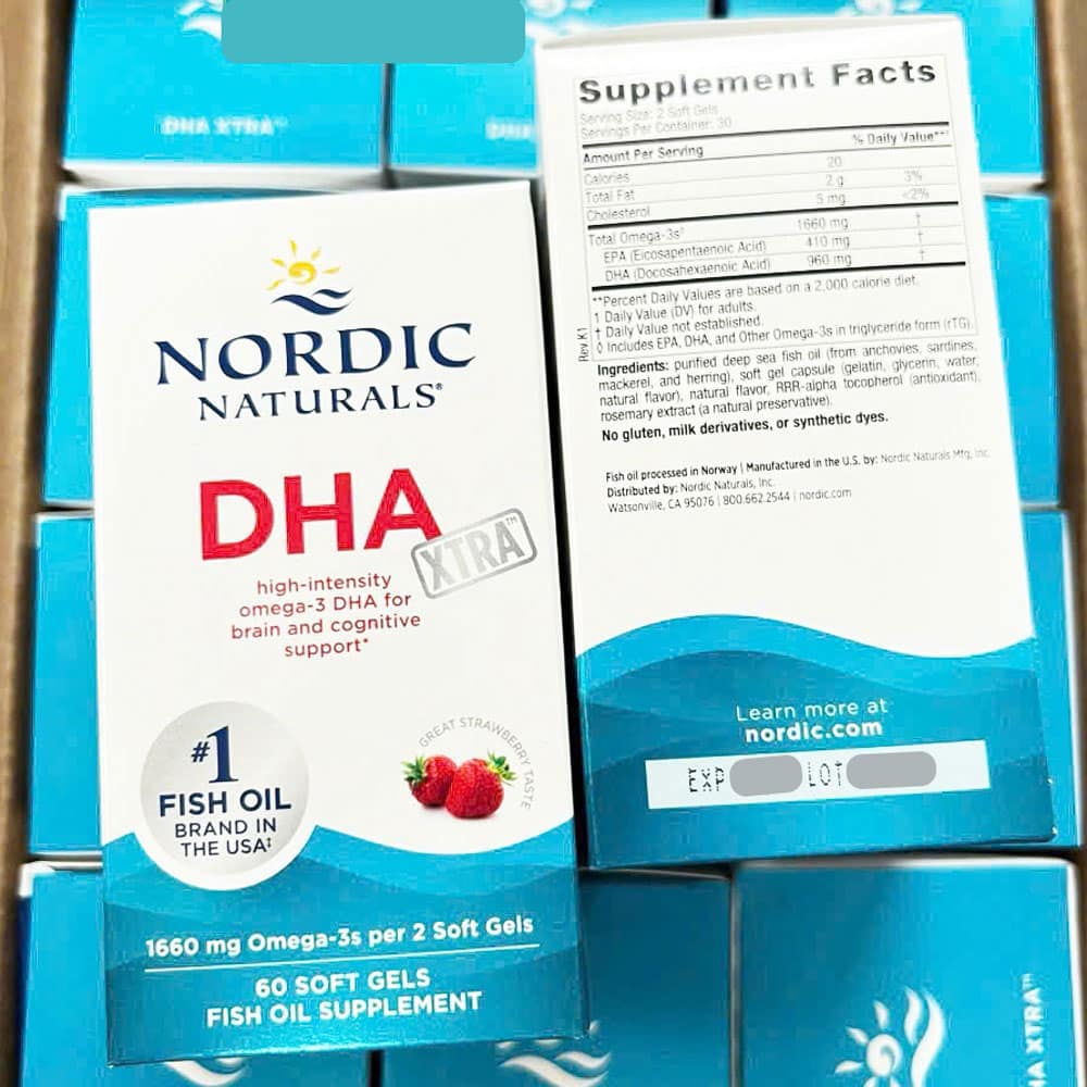 Dầu cá Omega-3 Nordic Naturals DHA Xtra 1660mg 60 Softgels (Strawberry) - Ảnh 2