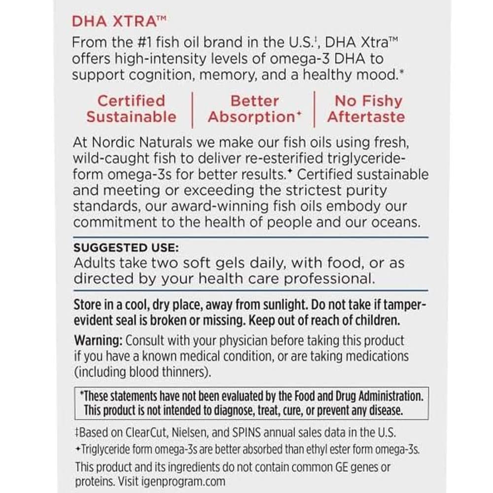 Dầu cá Omega-3 Nordic Naturals DHA Xtra 1660mg 60 Softgels (Strawberry) - Ảnh 4