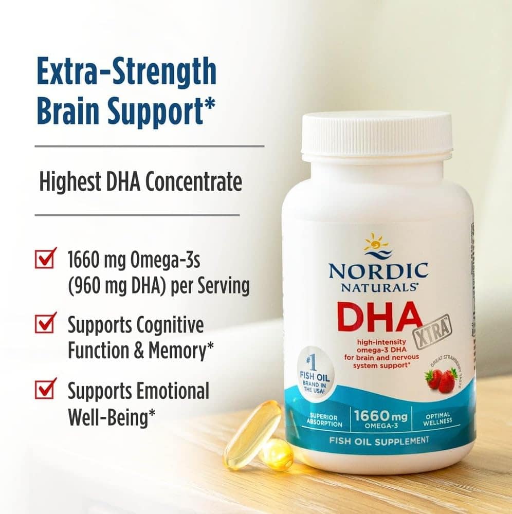 Dầu cá Omega-3 Nordic Naturals DHA Xtra 1660mg 60 Softgels (Strawberry) - Ảnh 5
