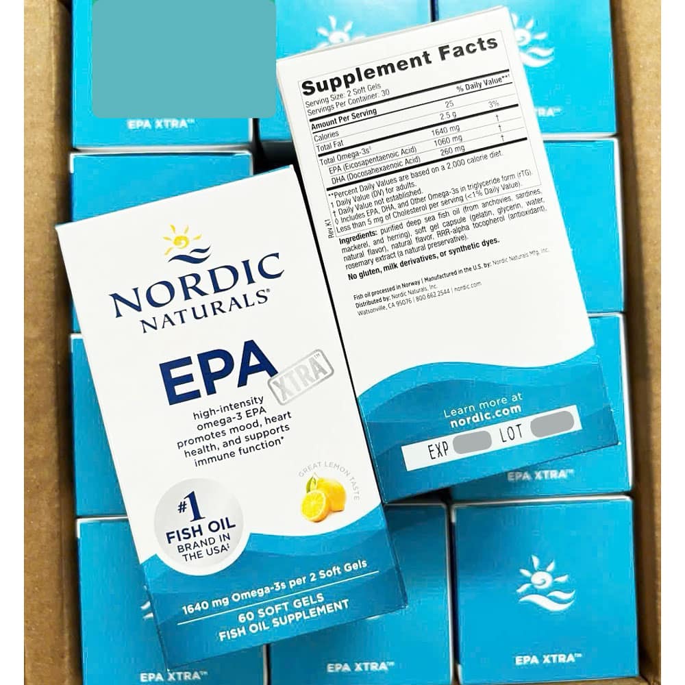 Dầu cá Omega-3 Nordic Naturals EPA Xtra 1640mg 60 Softgels (Lemon) - Ảnh 2