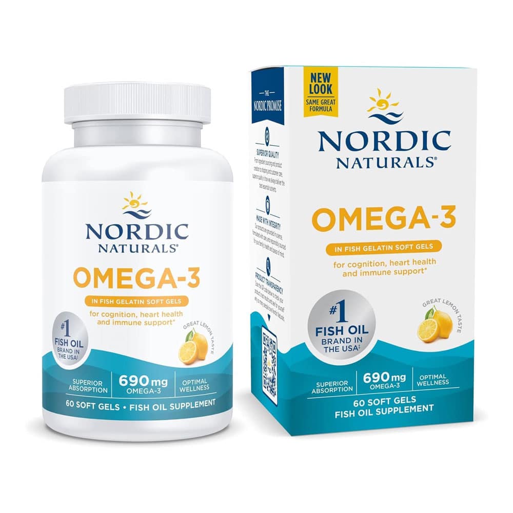 Dầu cá Omega-3 Nordic Naturals Omega-3 in Fish Gelatin 690mg 60 Softgels
