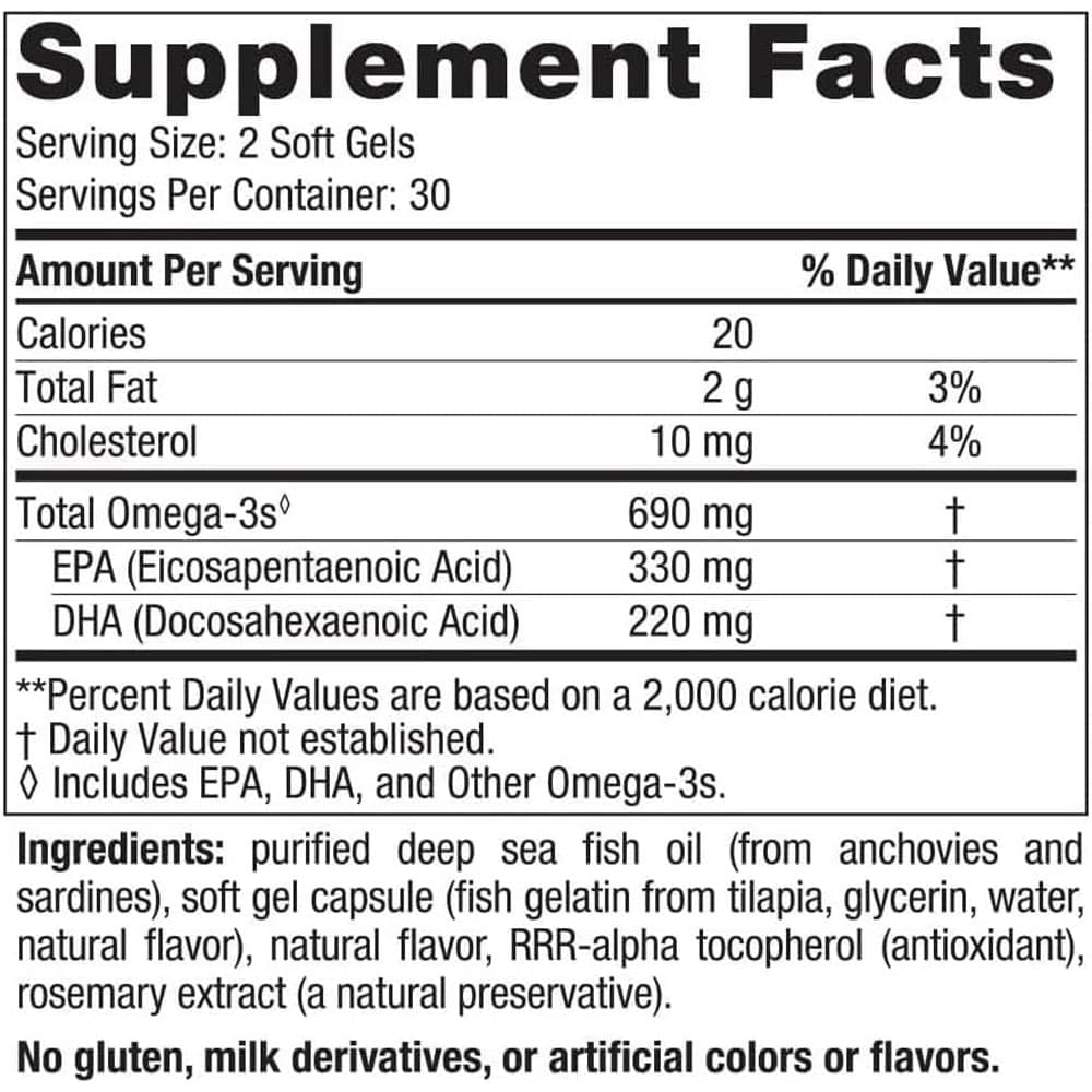 Dầu cá Omega-3 Nordic Naturals Omega-3 in Fish Gelatin 690mg 60 Softgels - Ảnh 3