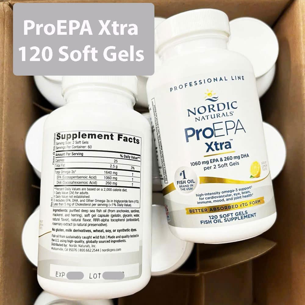 Dầu cá Omega-3 Nordic Naturals ProEPA Xtra 1640mg 120 Softgels vị Lemon (Professional Line) - Ảnh 2