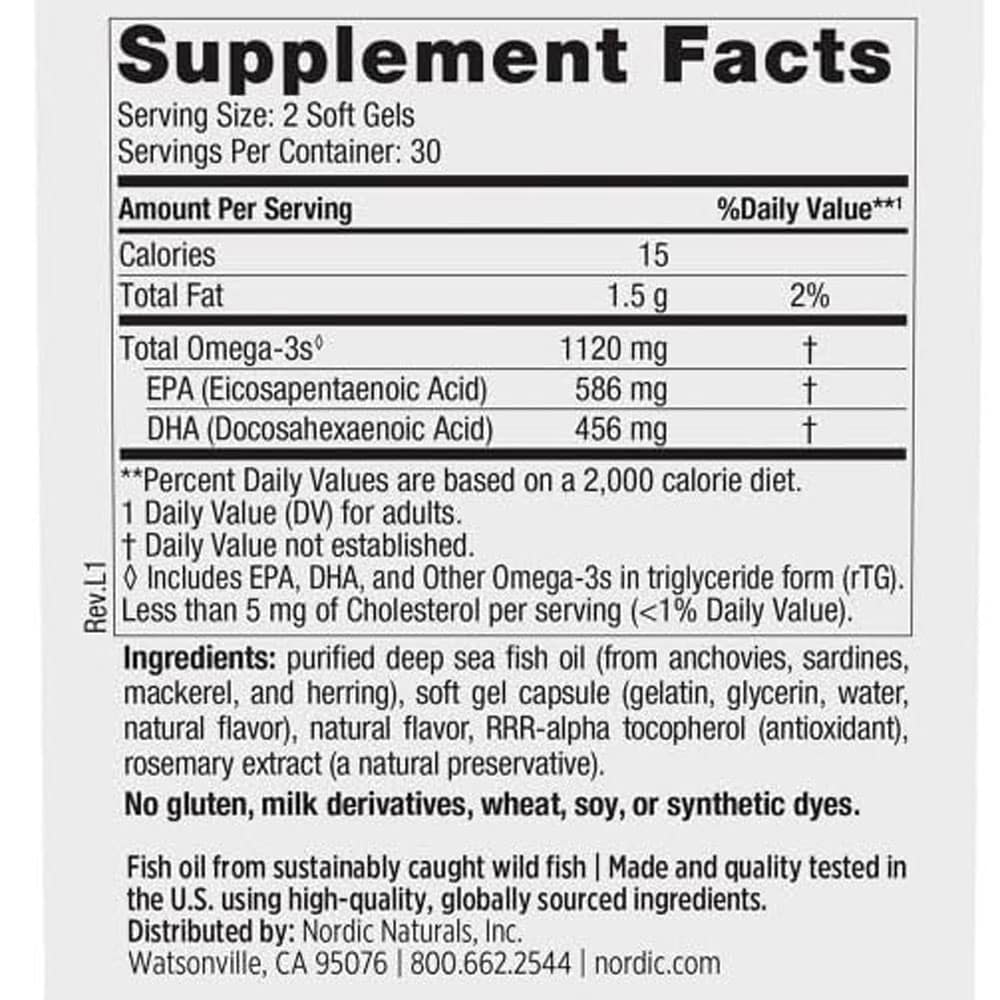 Dầu cá Omega-3 Nordic Naturals Ultimate Omega Minis 1120mg 60 Mini Softgels (Strawberry) - Ảnh 3