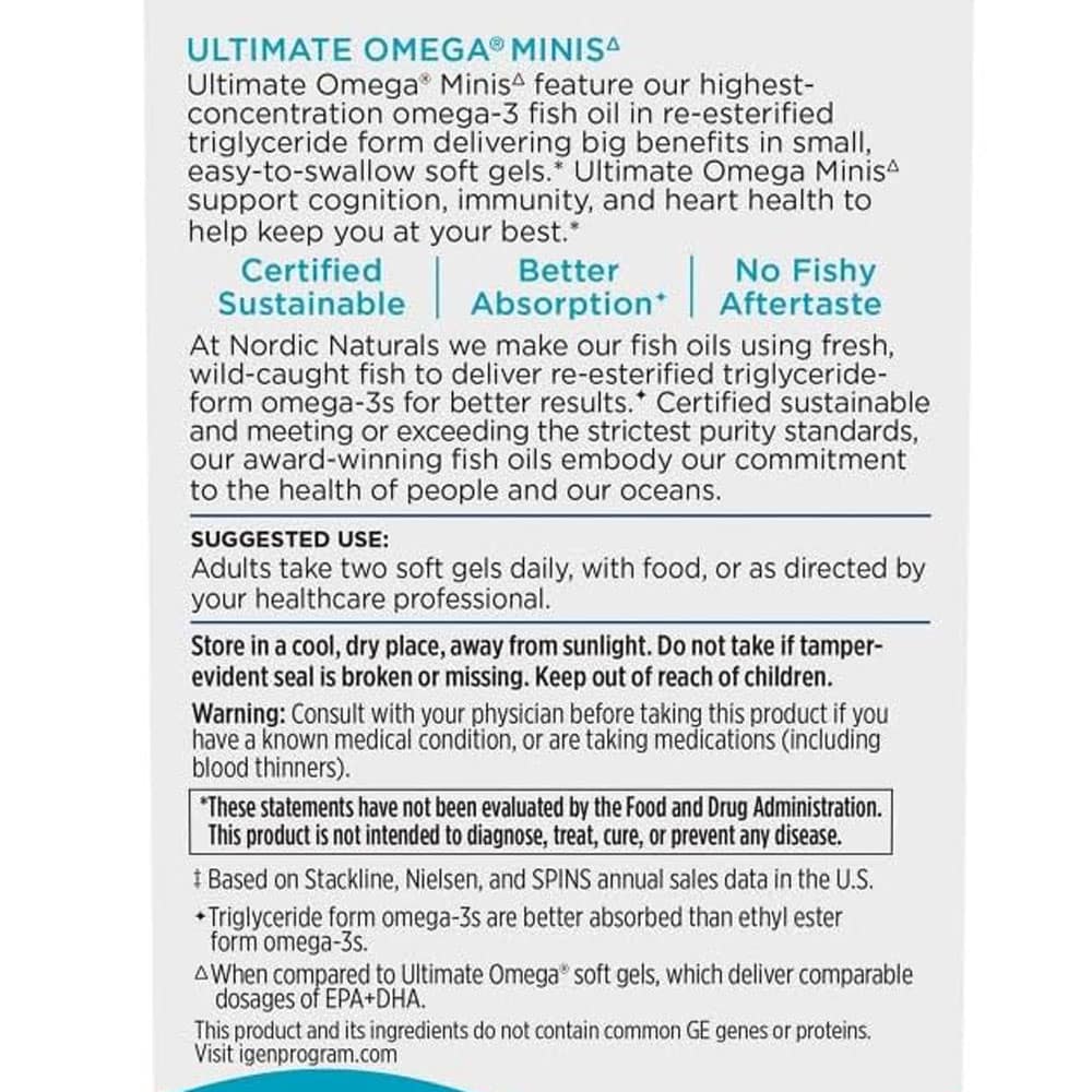 Dầu cá Omega-3 Nordic Naturals Ultimate Omega Minis 1120mg 60 Mini Softgels (Strawberry) - Ảnh 4