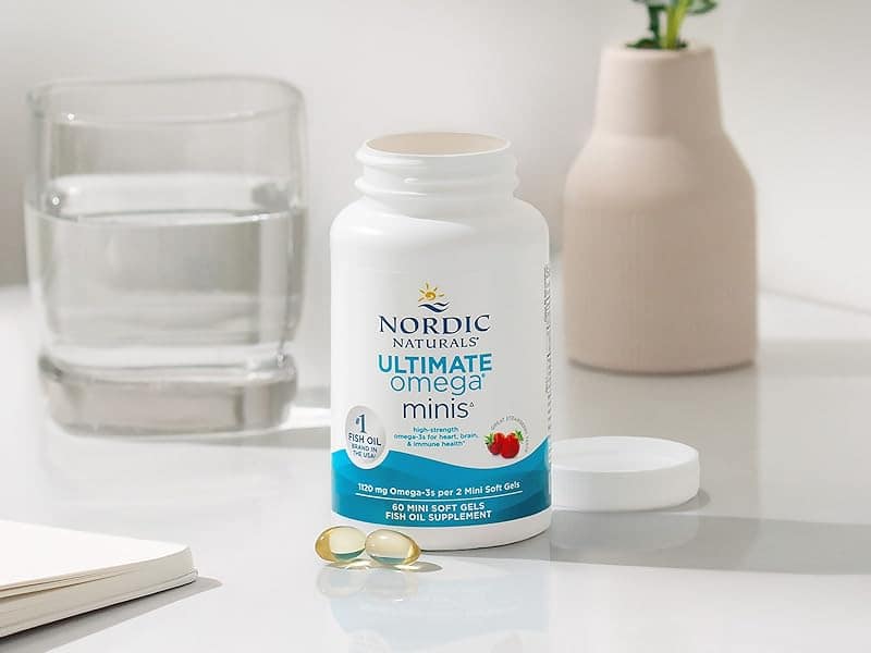 Dầu cá Omega-3 Nordic Naturals Ultimate Omega Minis 1120mg 60 Mini Softgels (Strawberry) - Ảnh 6