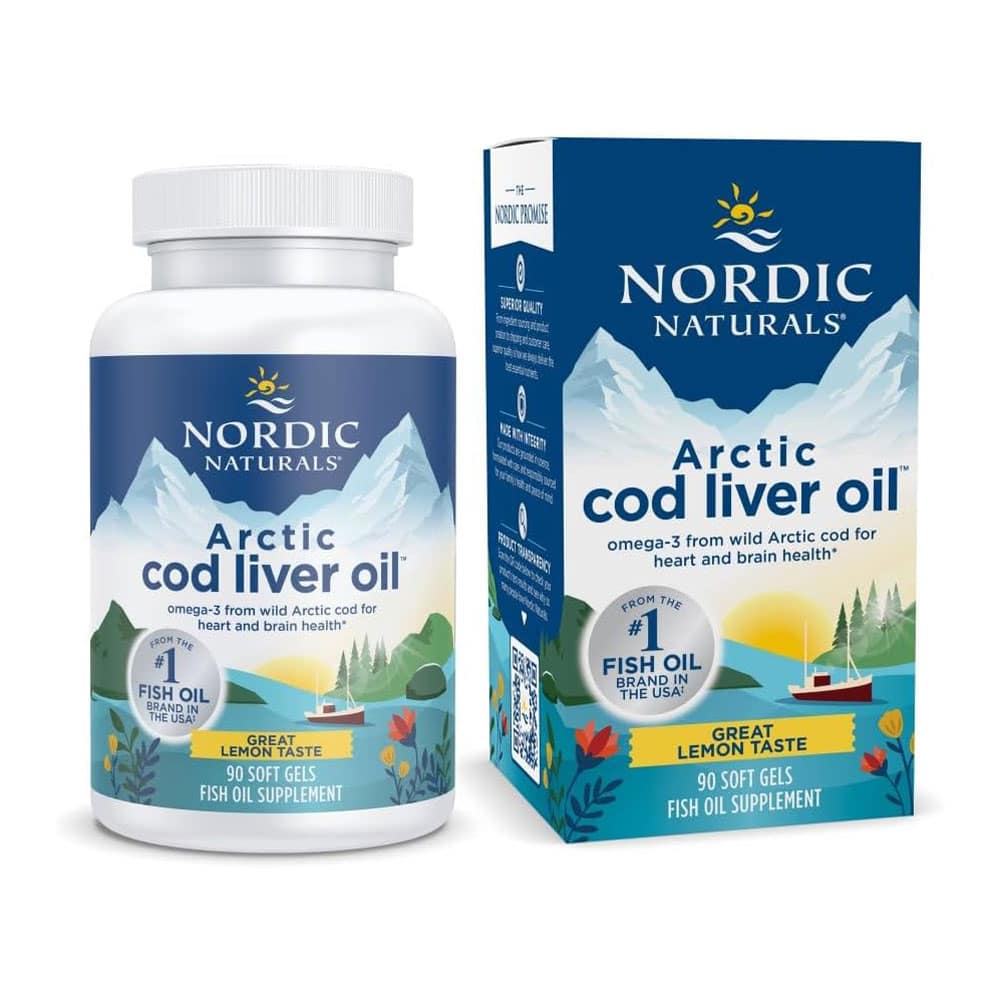 Dầu gan cá tuyết Omega-3 Nordic Naturals Arctic Cod Liver Oil 750mg Vị Lemon 90 Softgels