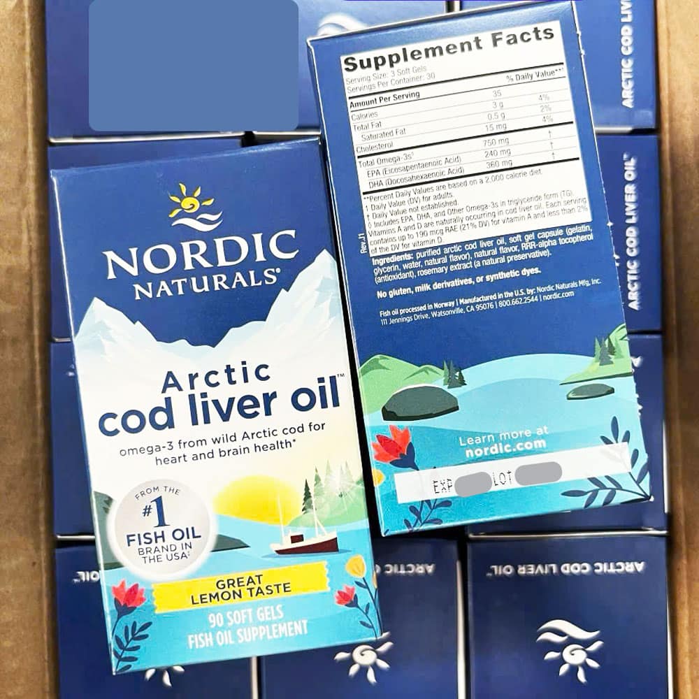 Dầu gan cá tuyết Omega-3 Nordic Naturals Arctic Cod Liver Oil 750mg Vị Lemon 90 Softgels - Ảnh 2