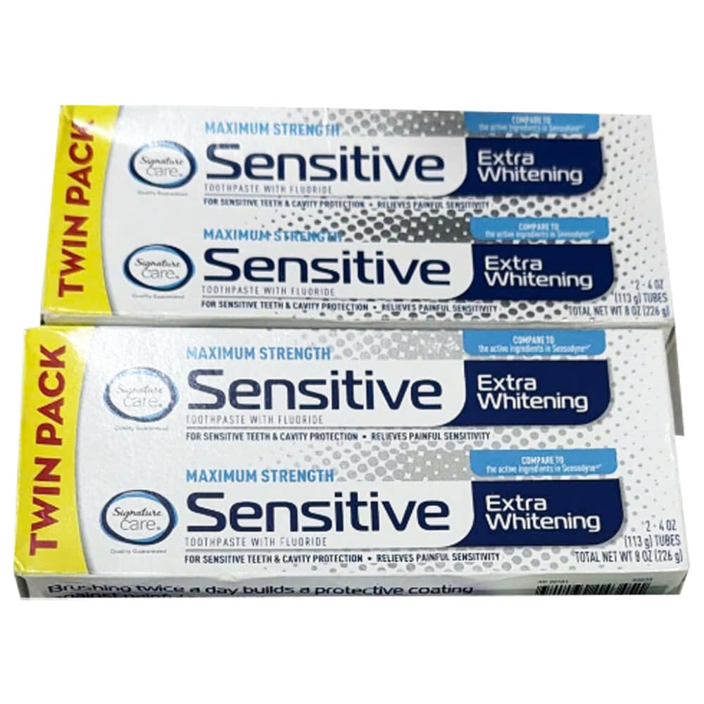 Kem đánh răng Signature Care Maximum Strength Sensitive Extra Whitening 113g x2 - Ảnh 2