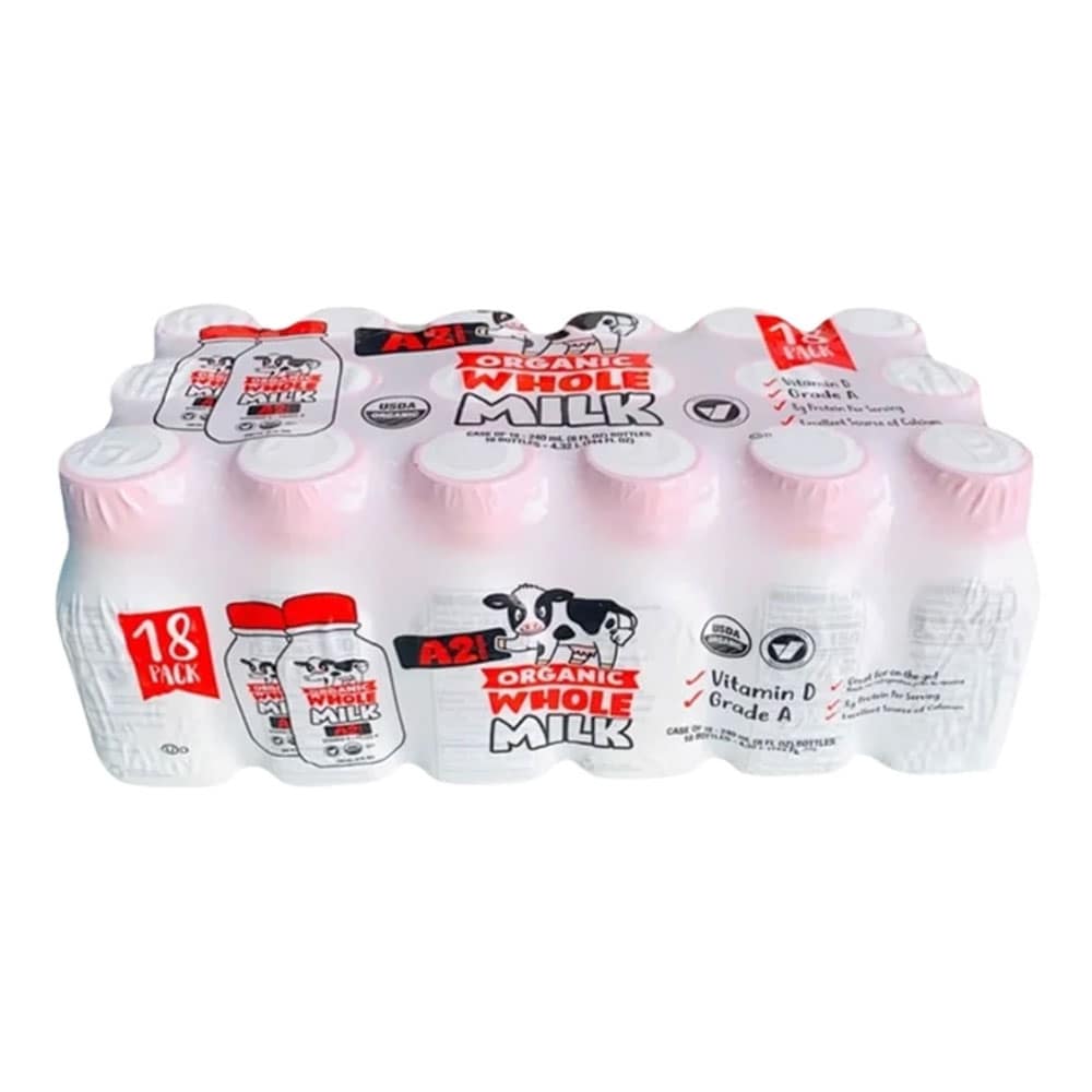 Sữa tươi nguyên kem Organic Whole Milk A2 Protein 240ml x18 chai - Ảnh 3