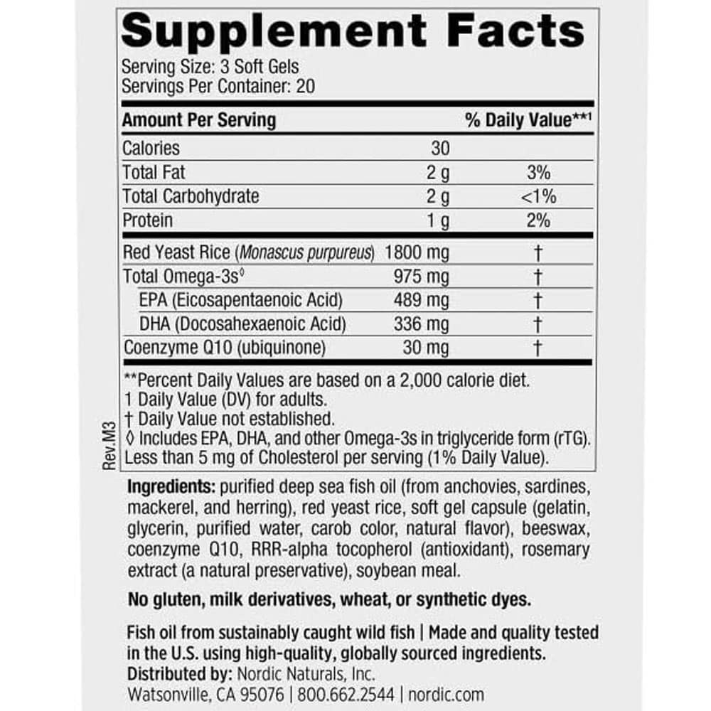 Viên uống dầu cá Omega-3 Nordic Naturals Cholesterol Support 60 Softgels - Ảnh 3