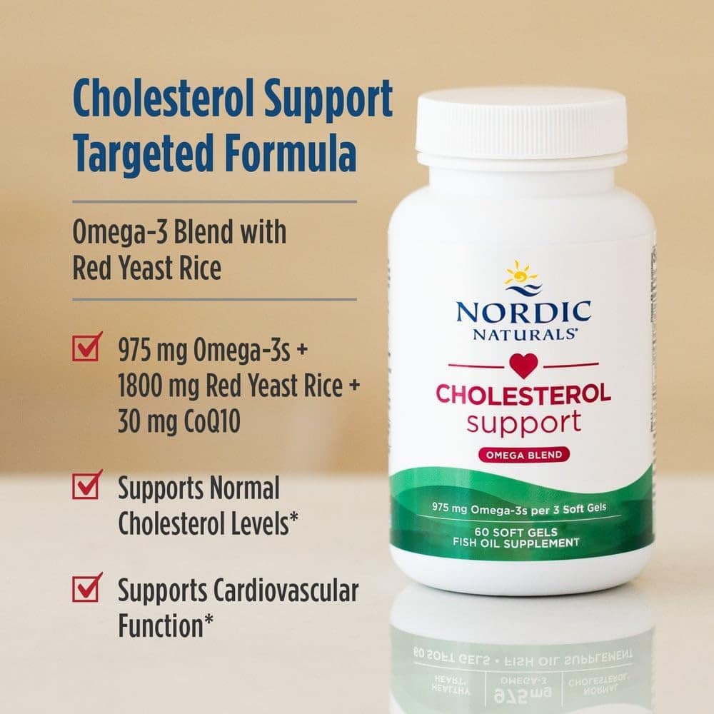 Viên uống dầu cá Omega-3 Nordic Naturals Cholesterol Support 60 Softgels - Ảnh 5