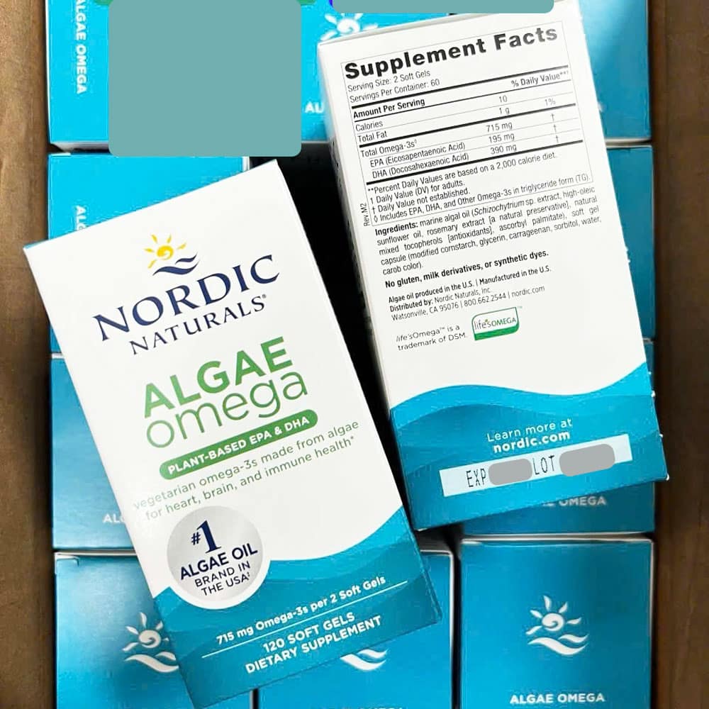 Viên uống dầu tảo Nordic Naturals ALGAE Omega 715mg 120 Softgels - Ảnh 2