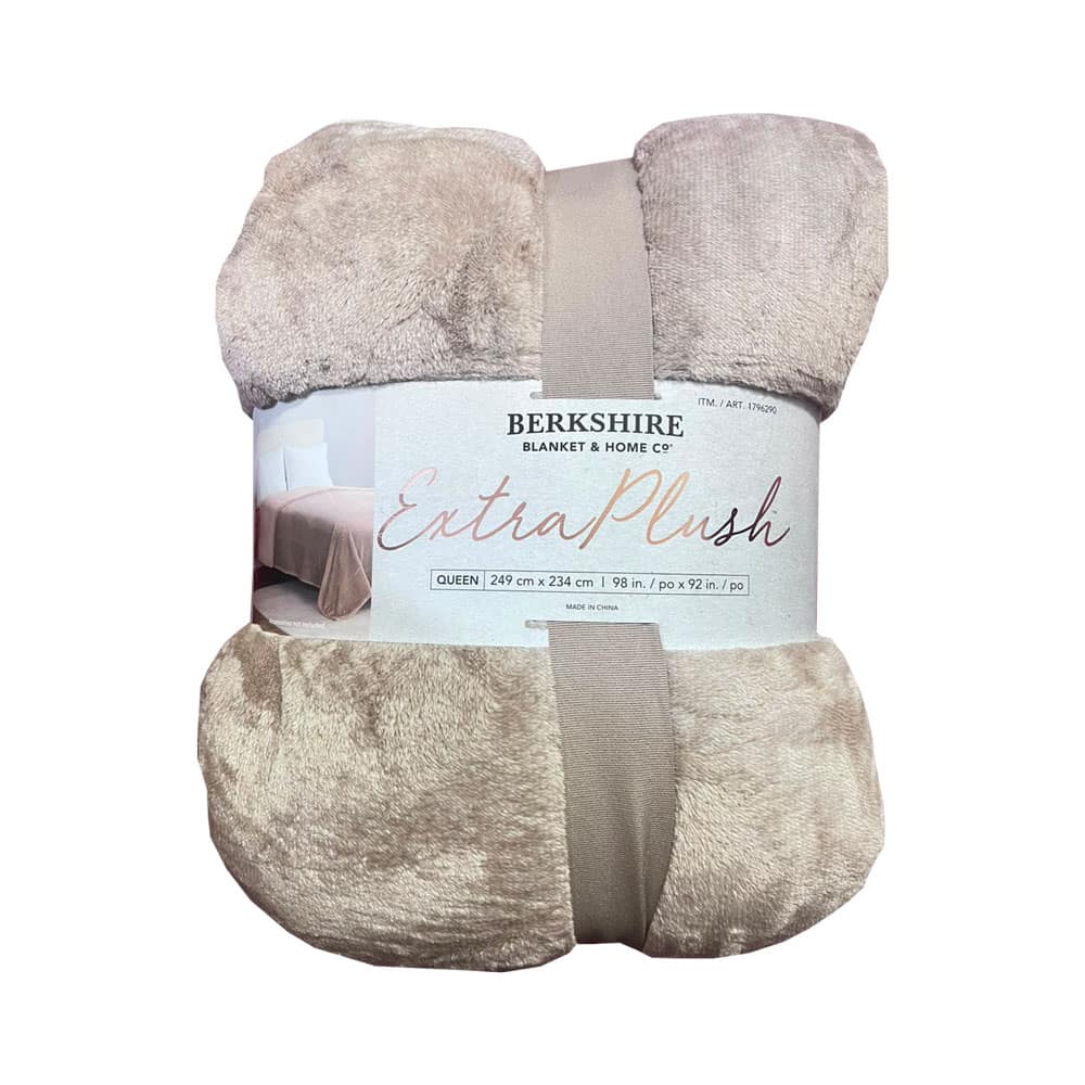 Chăn (mền) Berkshire Extra Plush Queen Blanket 249cm x 234cm (Brown Beige)