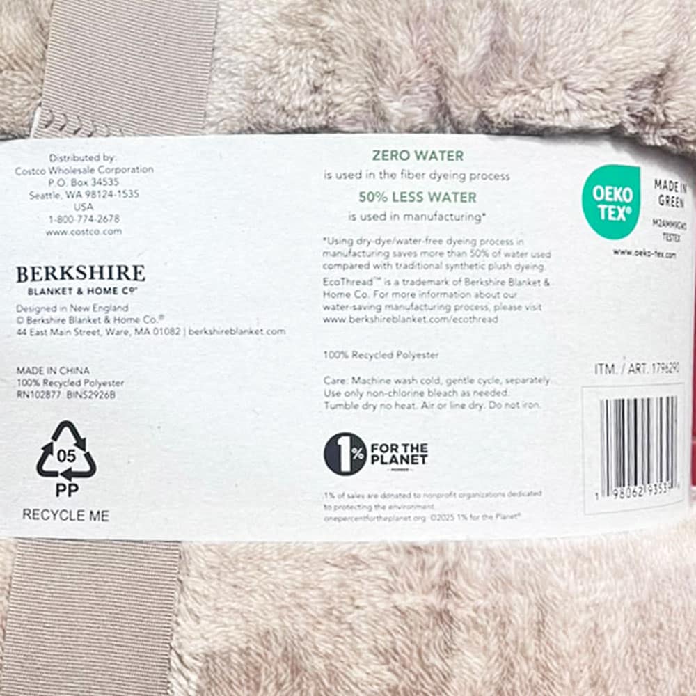 Chăn (mền) Berkshire Extra Plush Queen Blanket 249cm x 234cm (Brown Beige) - Ảnh 4