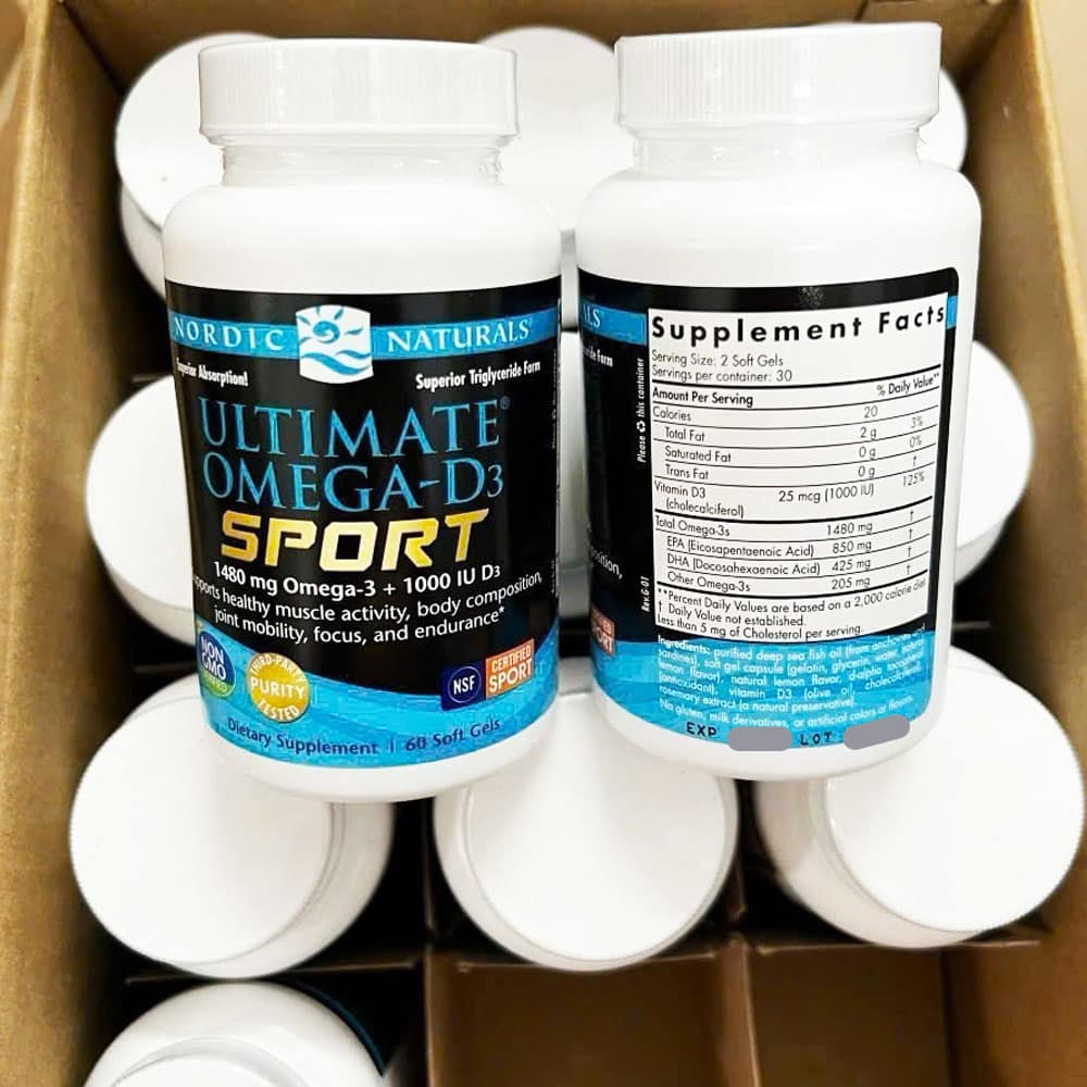Dầu cá Omega-3 Nordic Naturals Ultimate Omega-D3 Sport 1480mg 60 Softgels - Ảnh 2