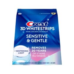 Miếng dán kèm máy chiếu làm trắng răng Crest 3D Whitestrips Sensitive & Gentle 28 miếng + 1 LED Light