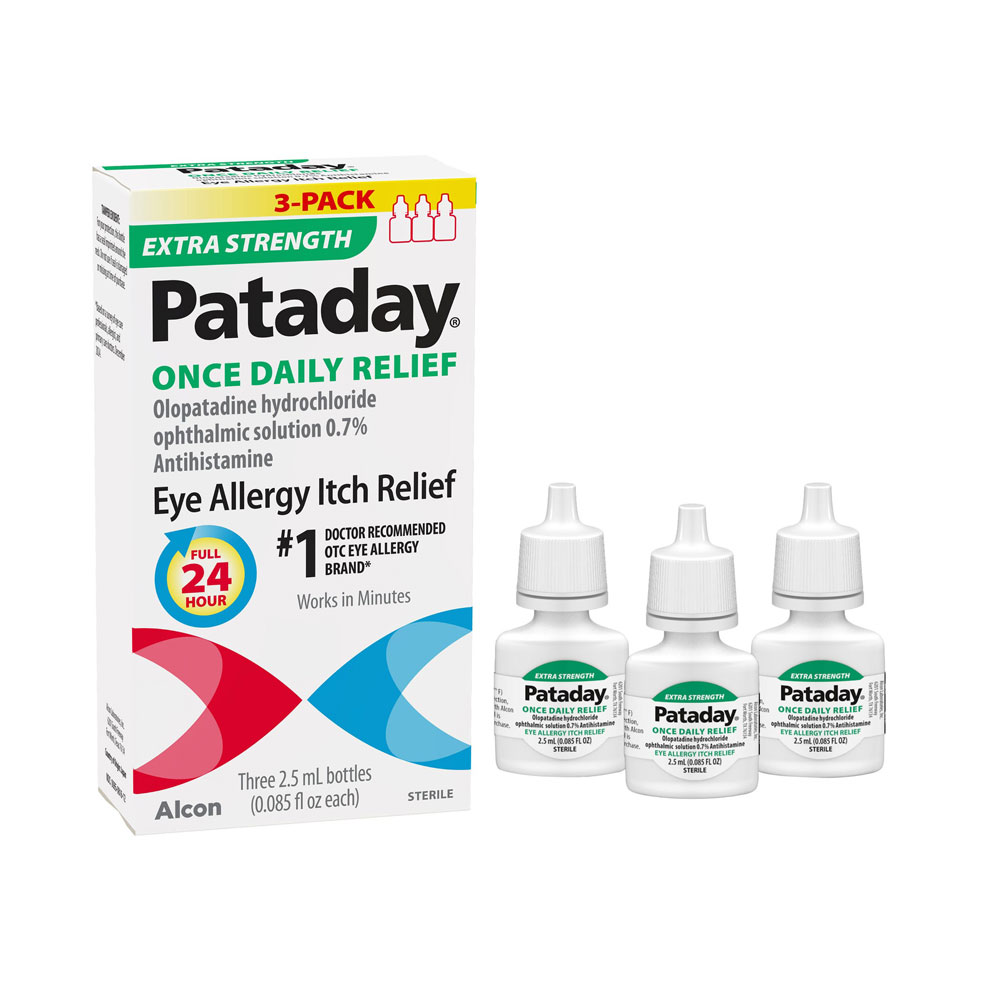 Nước nhỏ mắt Pataday Extra Strength Once Daily Antihistamine Eye Drops 7.5ml (2.5ml x3 chai) - Ảnh 3