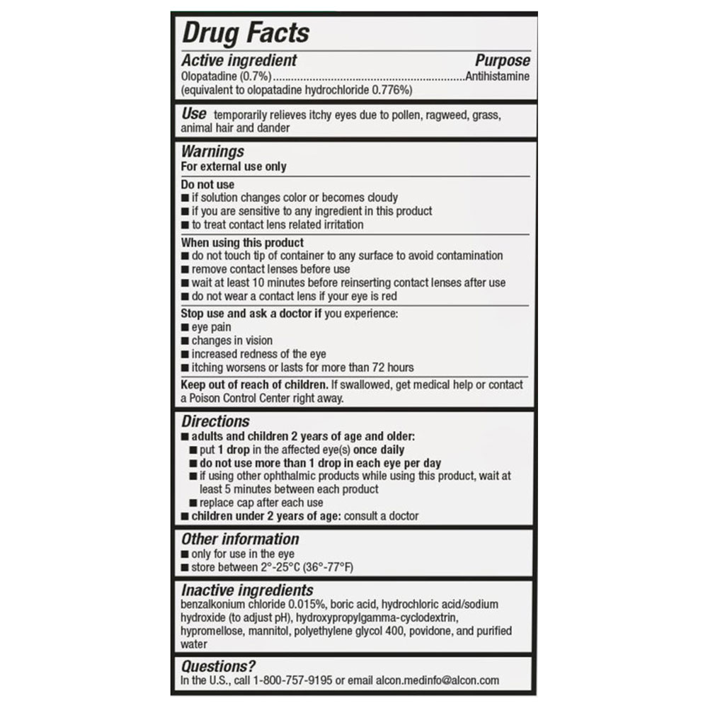 Nước nhỏ mắt Pataday Extra Strength Once Daily Antihistamine Eye Drops 7.5ml (2.5ml x3 chai) - Ảnh 4
