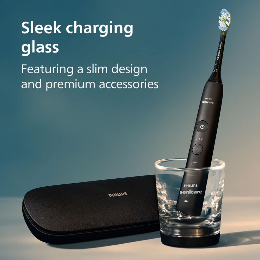 Bàn chải đánh răng điện Philips Sonicare DiamondClean Rechargeable Toothbrush 2 cái (Black, White RoseGold) - Ảnh 5