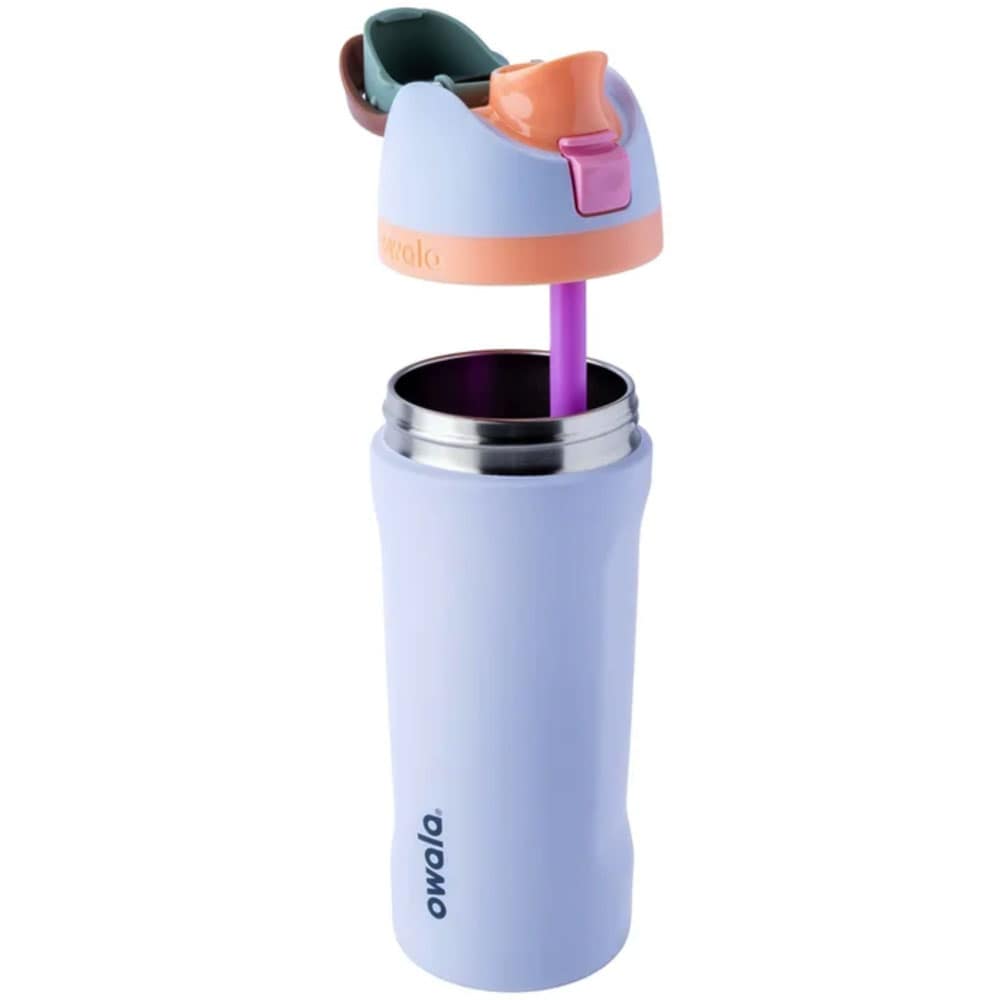 Bình nước bằng thép không gỉ Owala Freesip Stainless Steel Water Bottle 473mL x2 bình (Pink, Periwinkle) - Ảnh 2