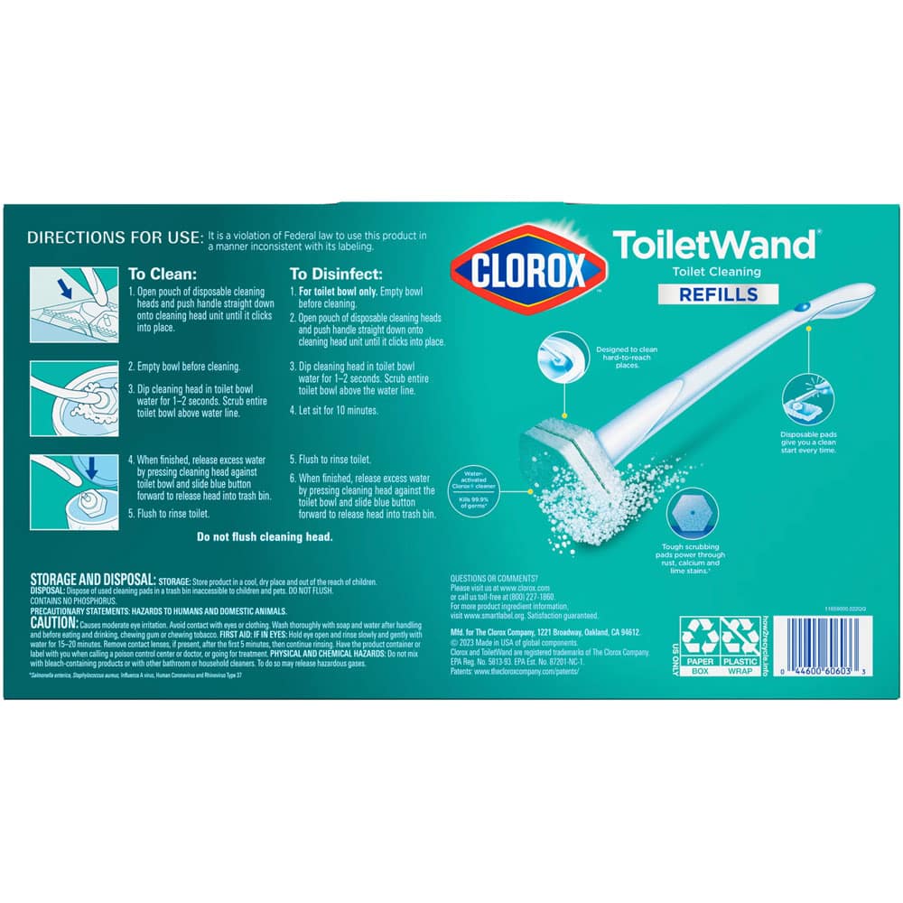 Bộ dụng cụ vệ sinh bồn cầu dùng một lần Clorox ToiletWand Toilet Cleaning Rainforest Rush 1 Wand 36 Refills - Ảnh 2