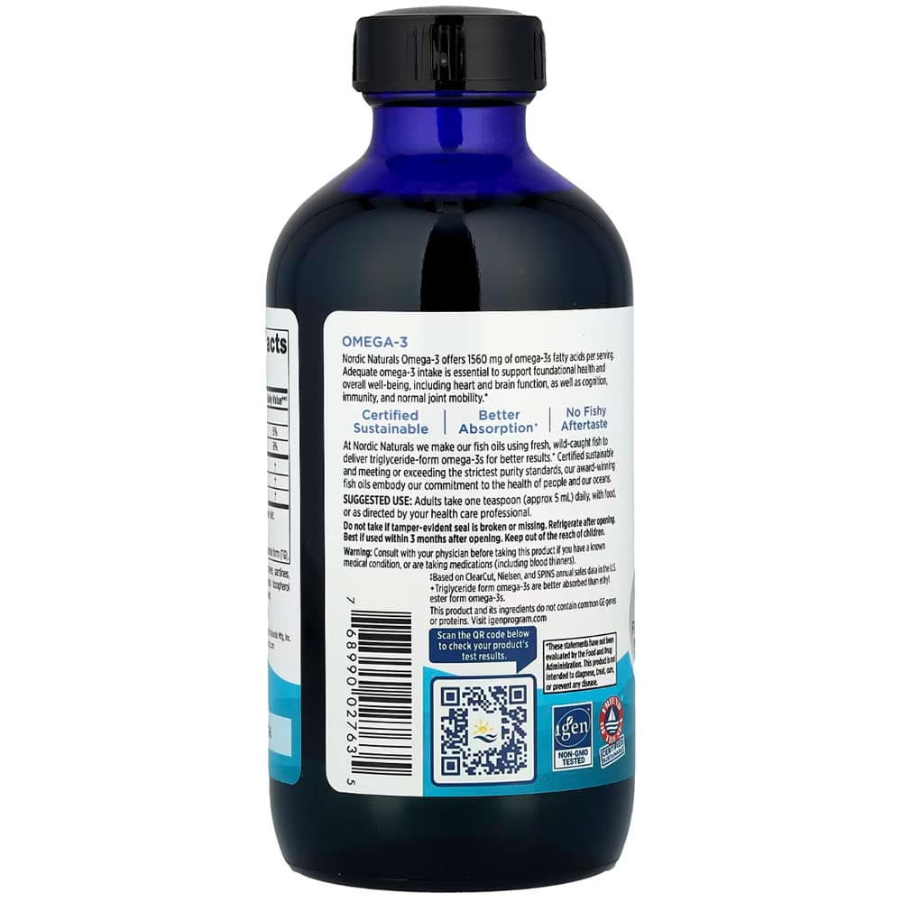 Dầu cá dạng lỏng Omega-3 Nordic Naturals Omega-3 (1560mg) 237ml - Ảnh 4
