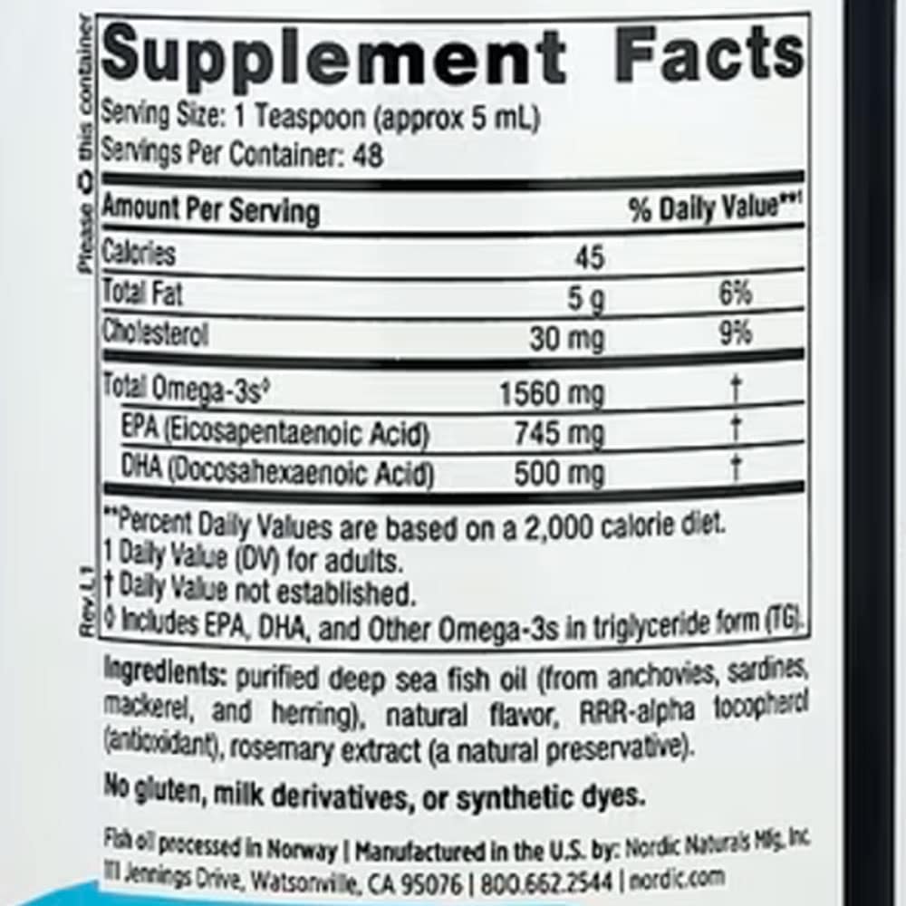 Dầu cá dạng lỏng Omega-3 Nordic Naturals Omega-3 (1560mg) 237ml - Ảnh 5