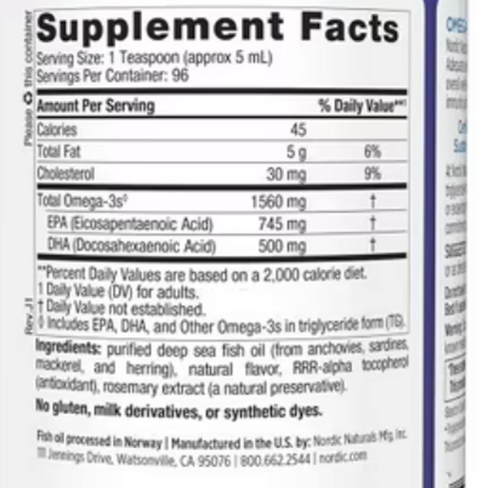 Dầu cá dạng lỏng Omega-3 Nordic Naturals Omega-3 (1560mg) 473ml - Ảnh 5