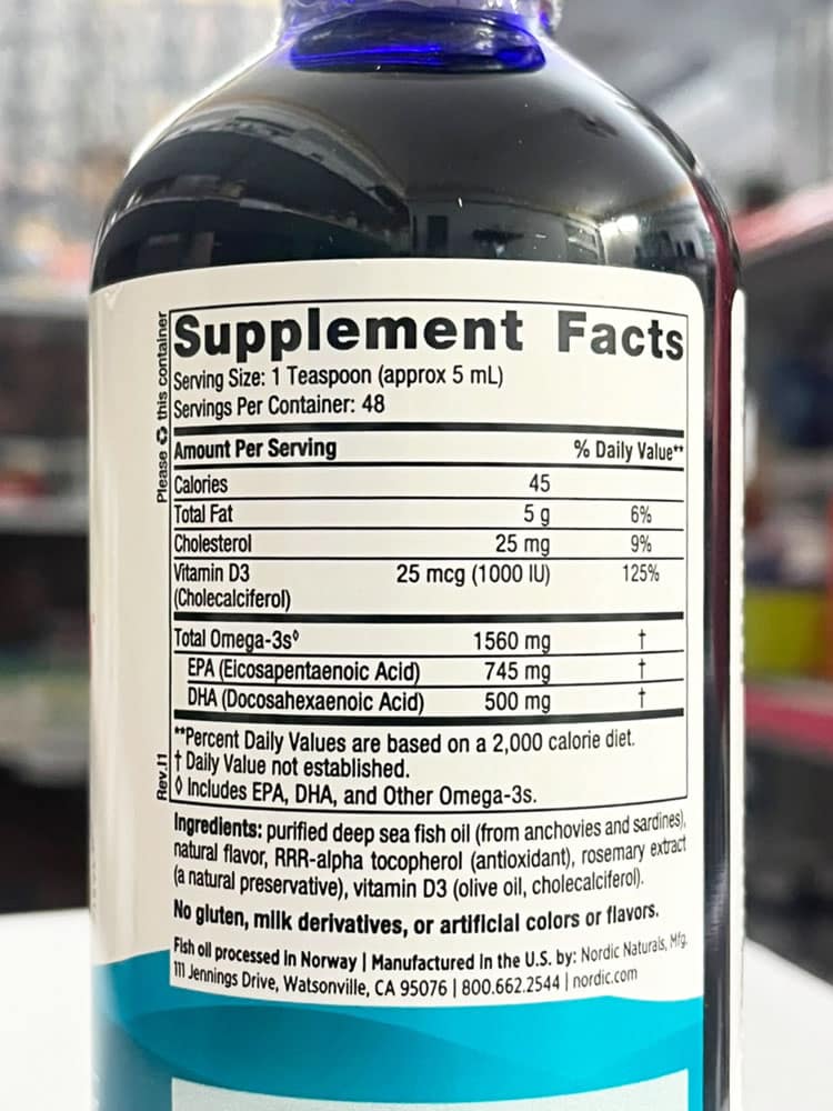 Dầu cá dạng lỏng Omega-3 Nordic Naturals Omega-3D (1560mg) 237ml - Ảnh 3