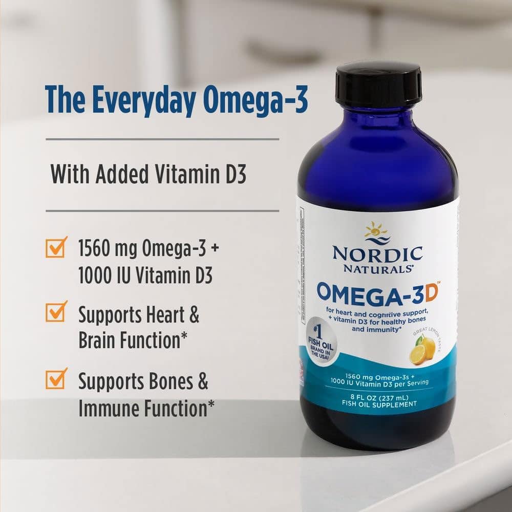 Dầu cá dạng lỏng Omega-3 Nordic Naturals Omega-3D (1560mg) 237ml - Ảnh 3